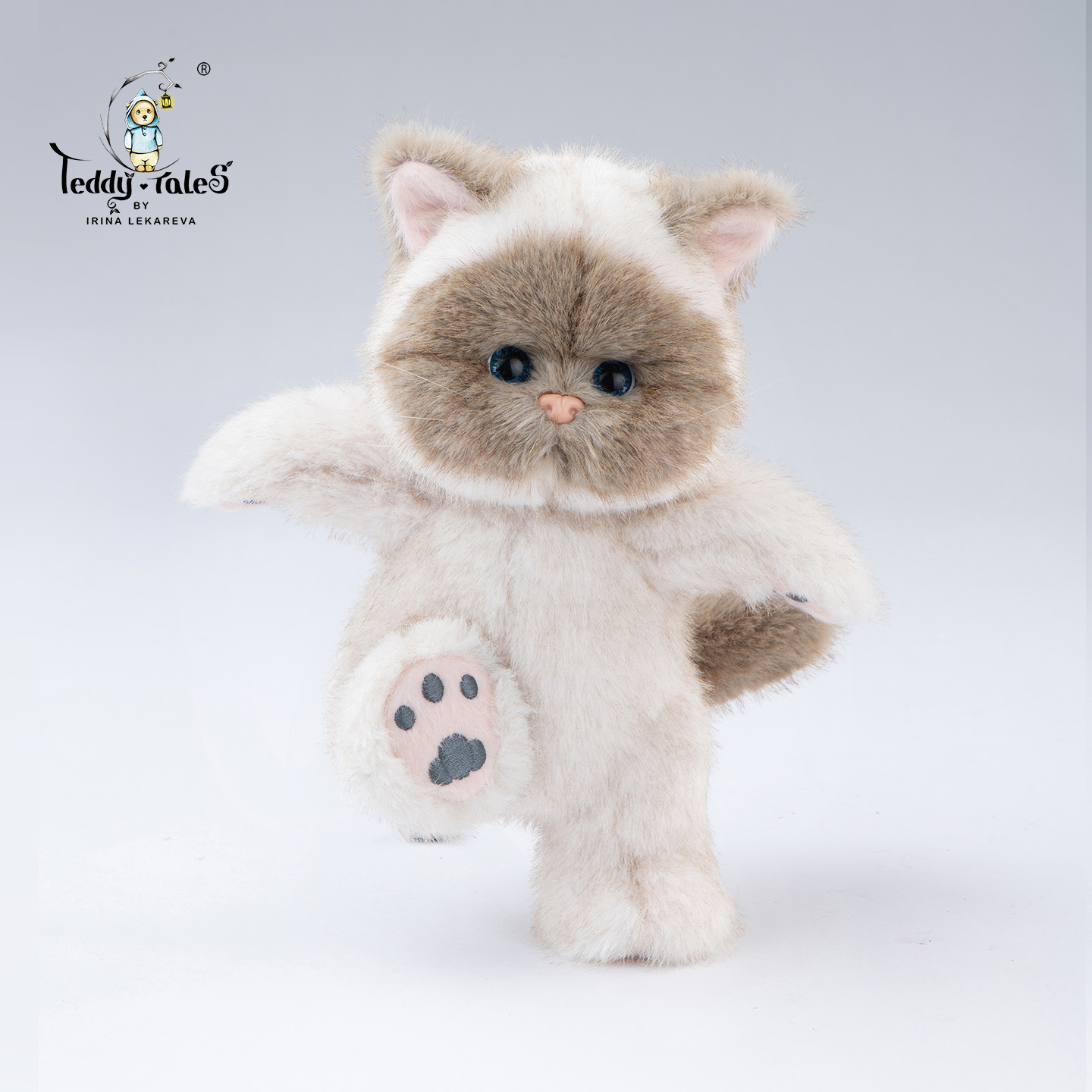 TeddyTales/莉娜熊玩偶猫全关节可动毛绒玩具猫咪公仔送女生礼物