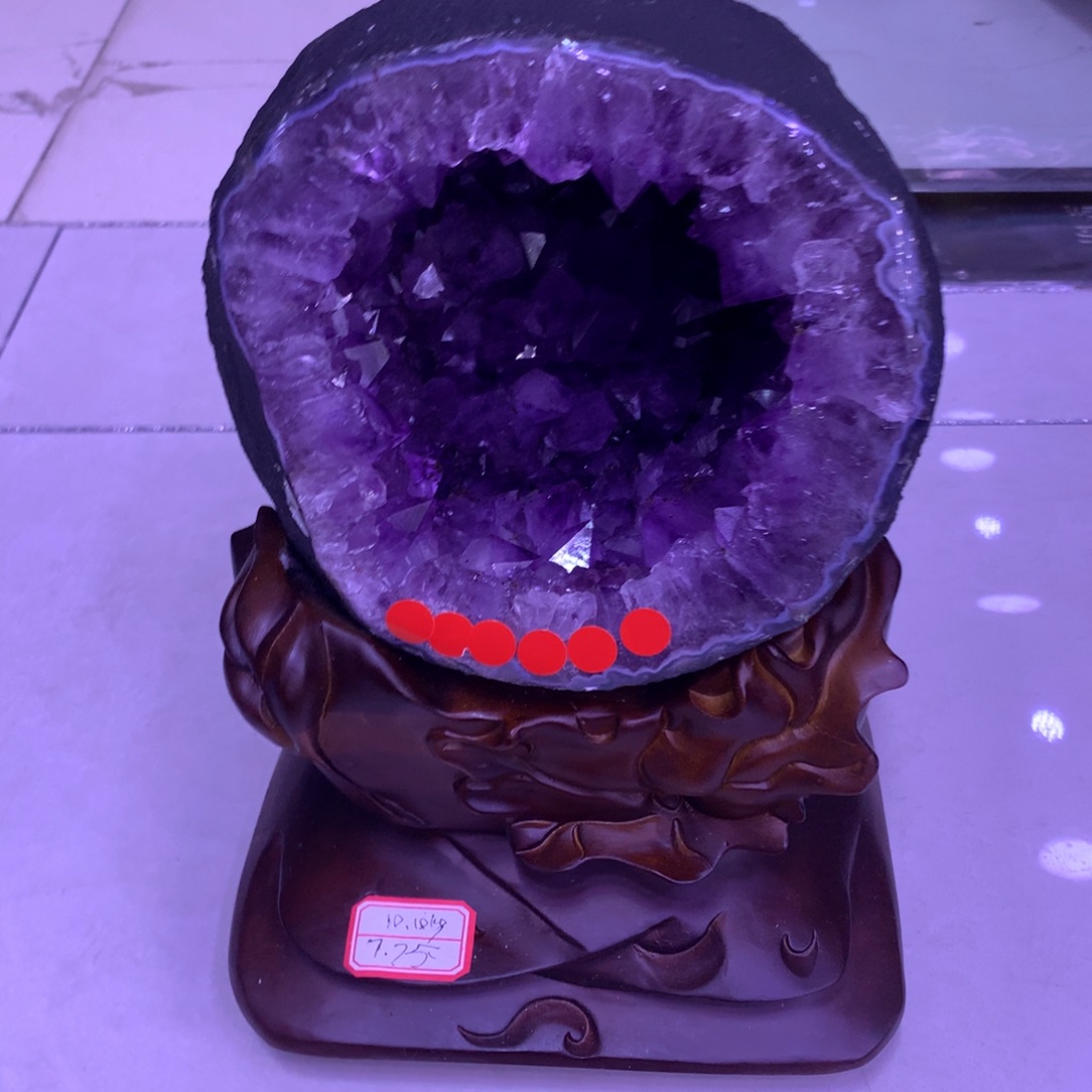 水晶摆件未镶嵌紫晶紫晶钱袋子