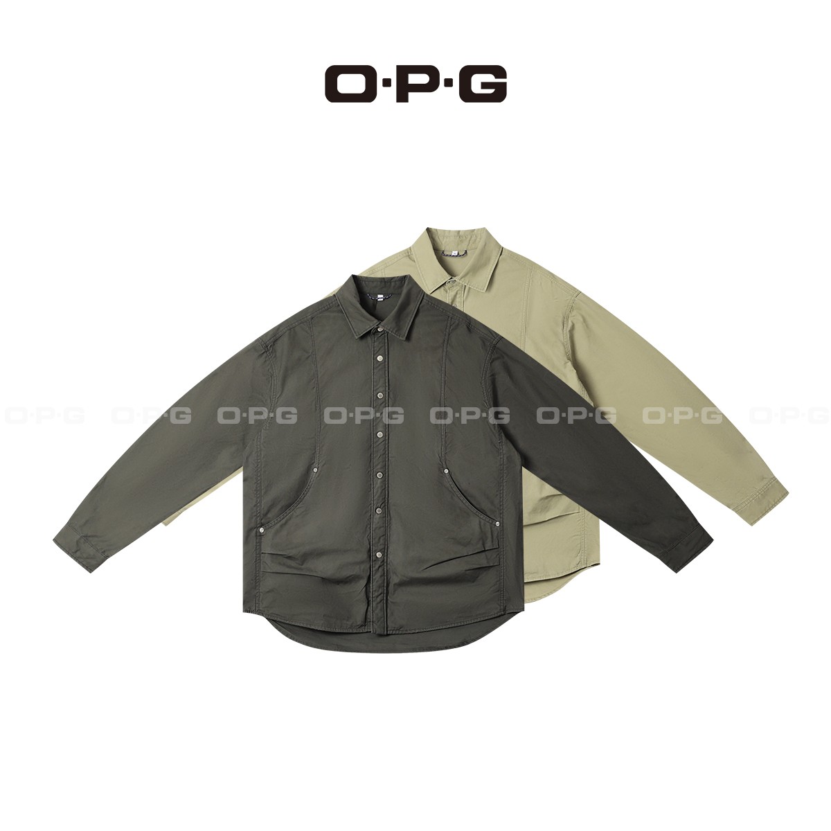 遥发服装【重工翻领工装外套】春夏情侣休闲宽松百搭夹克88970