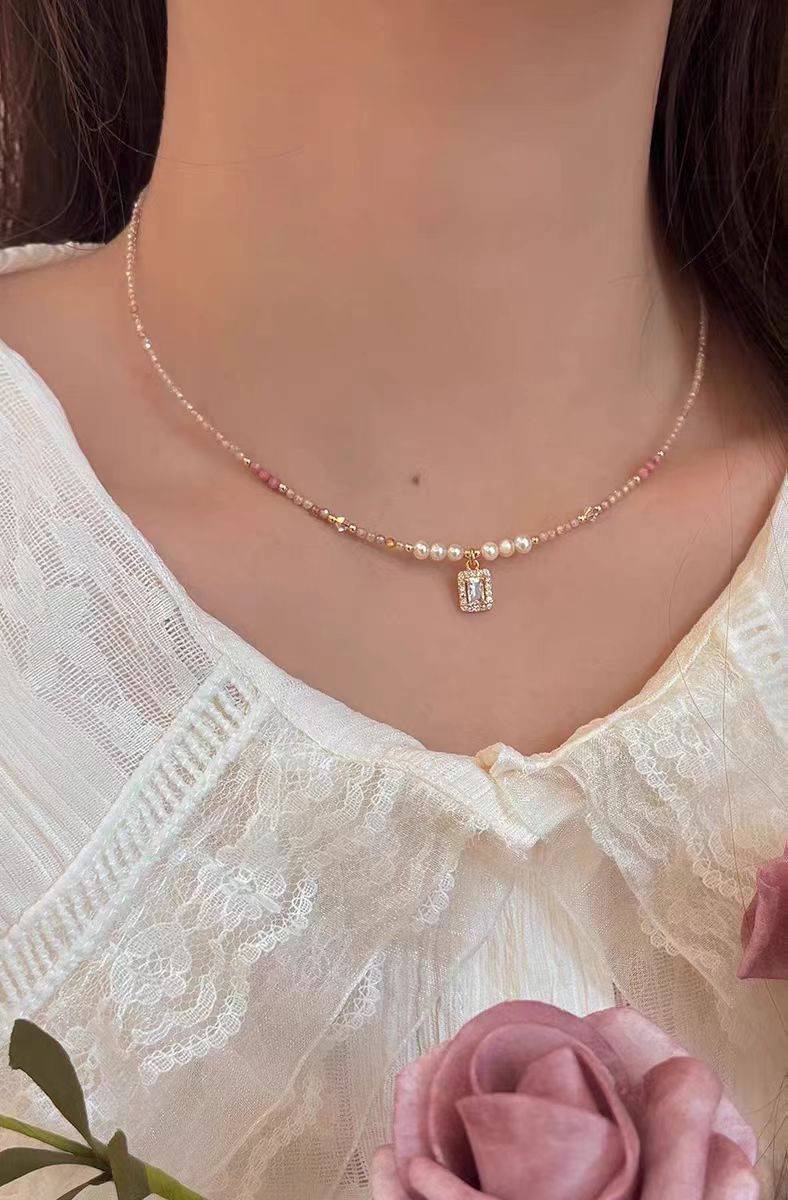 铜合金项链 3038法式轻奢锁骨项链