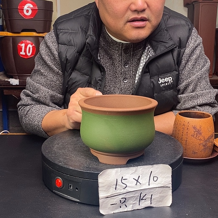 紫砂花盆货号一只K1