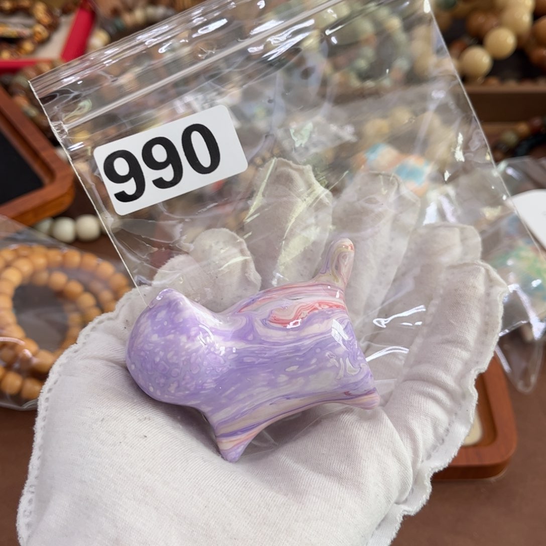 白玉菩提手串990孤品猫