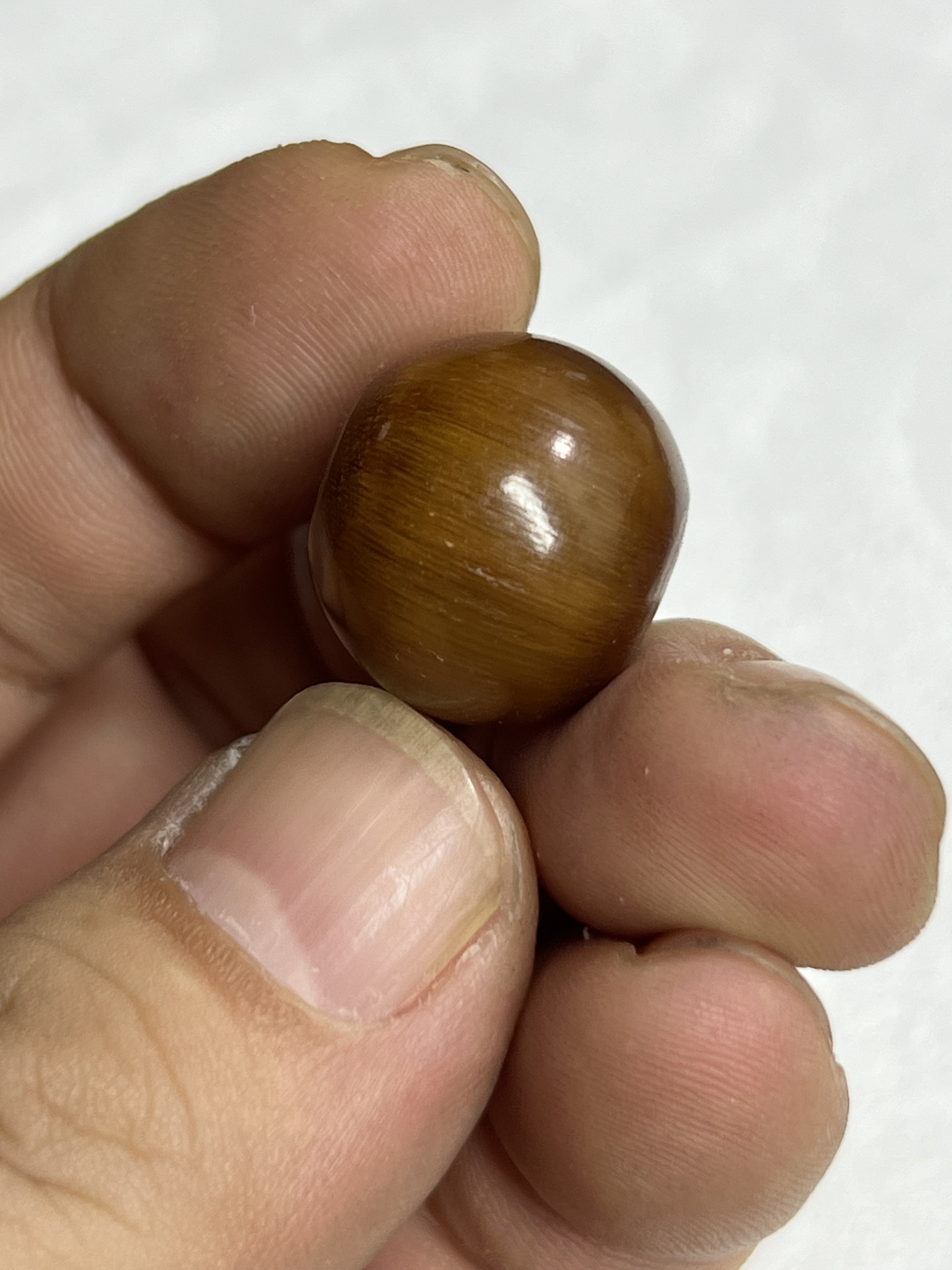 213号-高级黑檀木1.6正圆-拍108颗-送三通