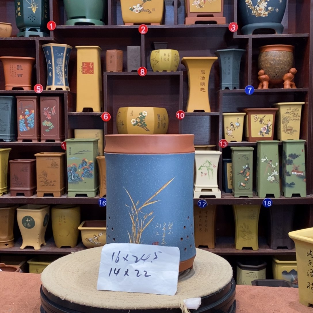 紫砂花盆紫砂作品