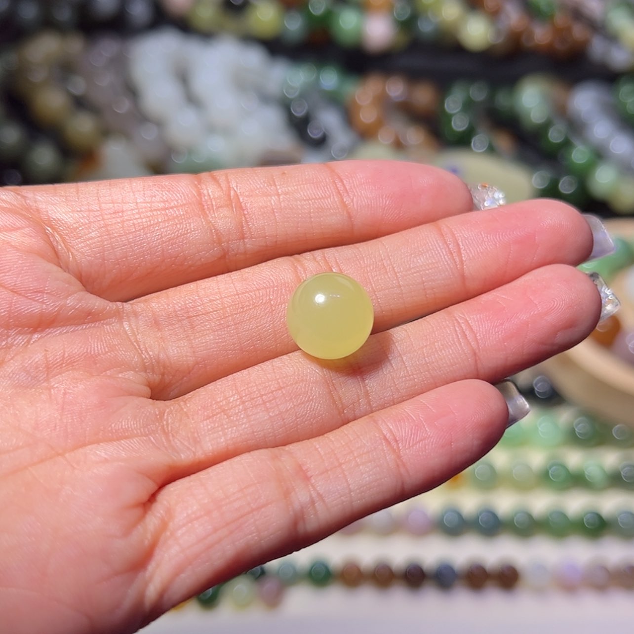 【闪购商品】未镶嵌和田玉珠宝奇石黄口12mm