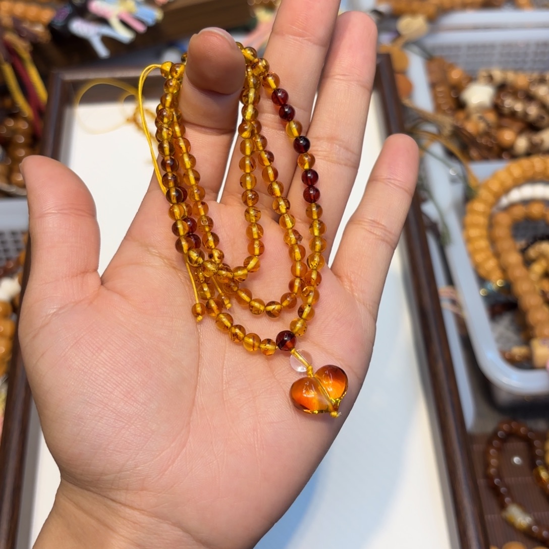 冰***姐白玉菩提吊坠花迫项链