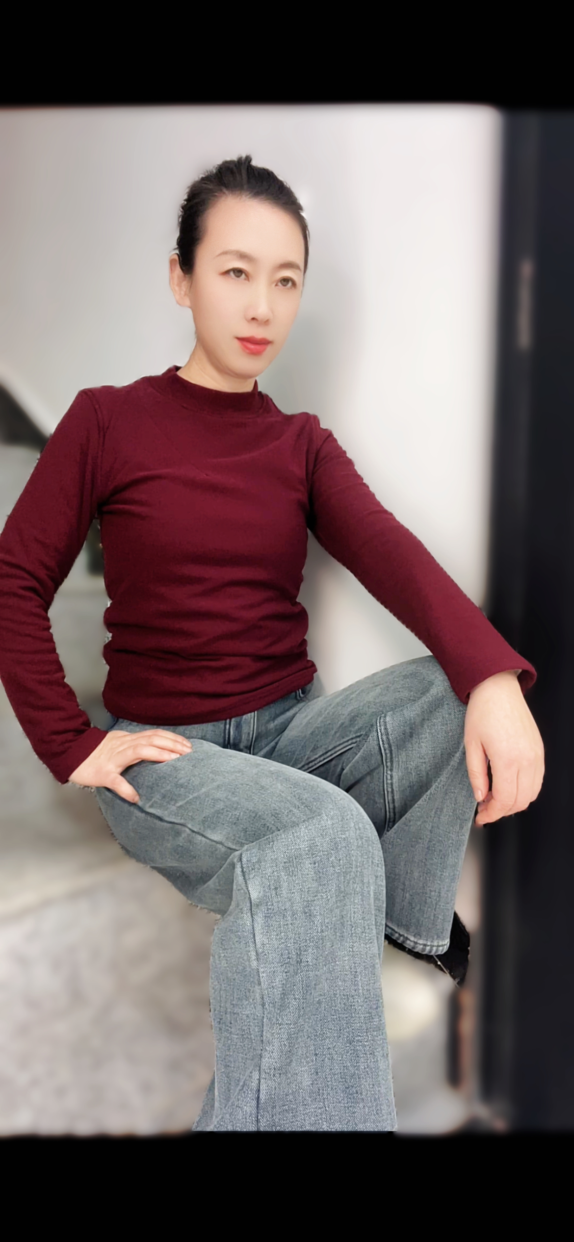 羊毛保暖打底衫 冬季保暖内搭打底衫 女款