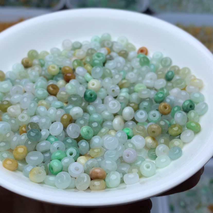 【闪购商品】翡翠手链未镶嵌卡3乘5冰算盘60个