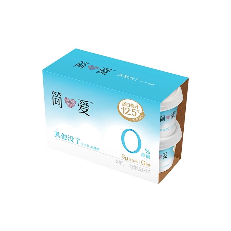 短保25天【25.12.5号到期】简爱0%蔗糖酸奶纯净配方135克*10杯
