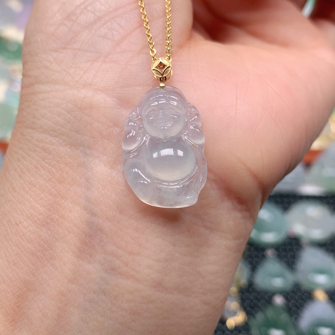 【闪购商品】翡翠吊坠(不含链)18K金镶嵌