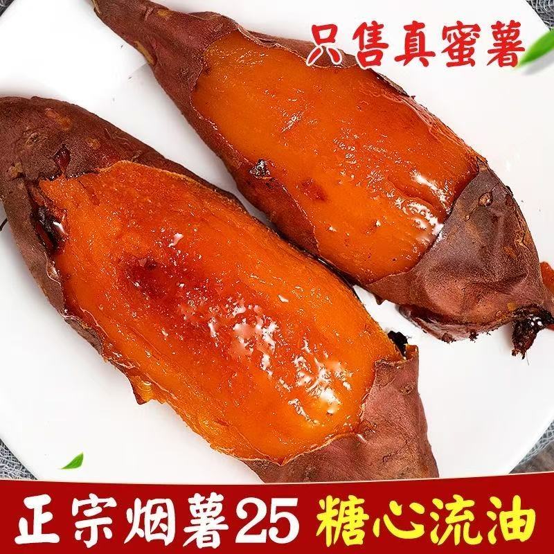H山东正宗烟薯25号软糯香甜农家现挖沙地糖心流油烤地瓜烤蜜薯5斤