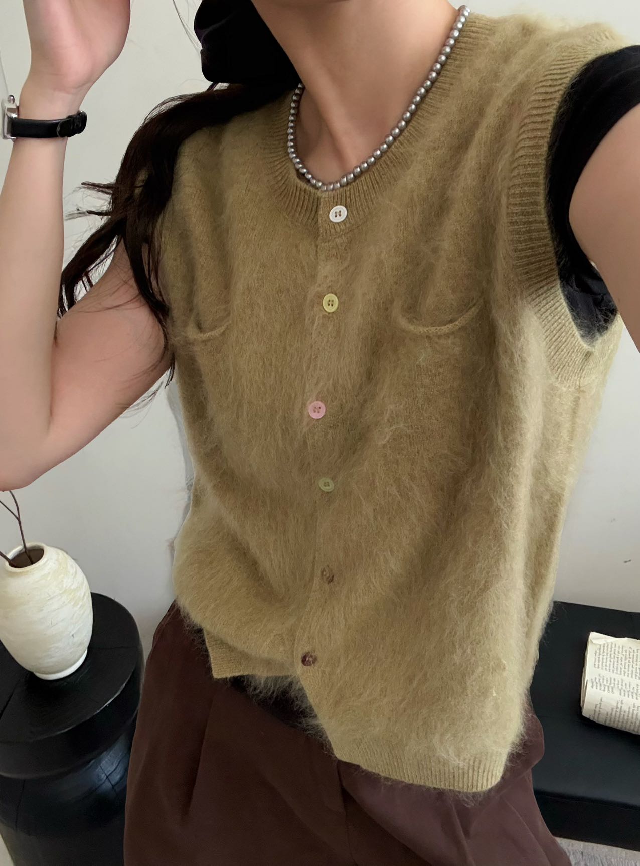 新款 羊绒羊毛马甲