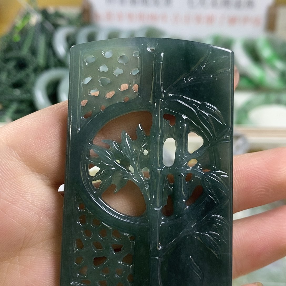 翡翠未镶嵌颈饰1-7翡翠A货挂件