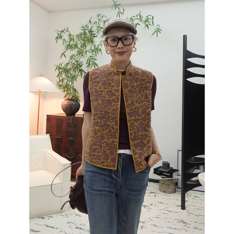 【凡尔赛花境】LIY欧洲复古提花浮雕马甲