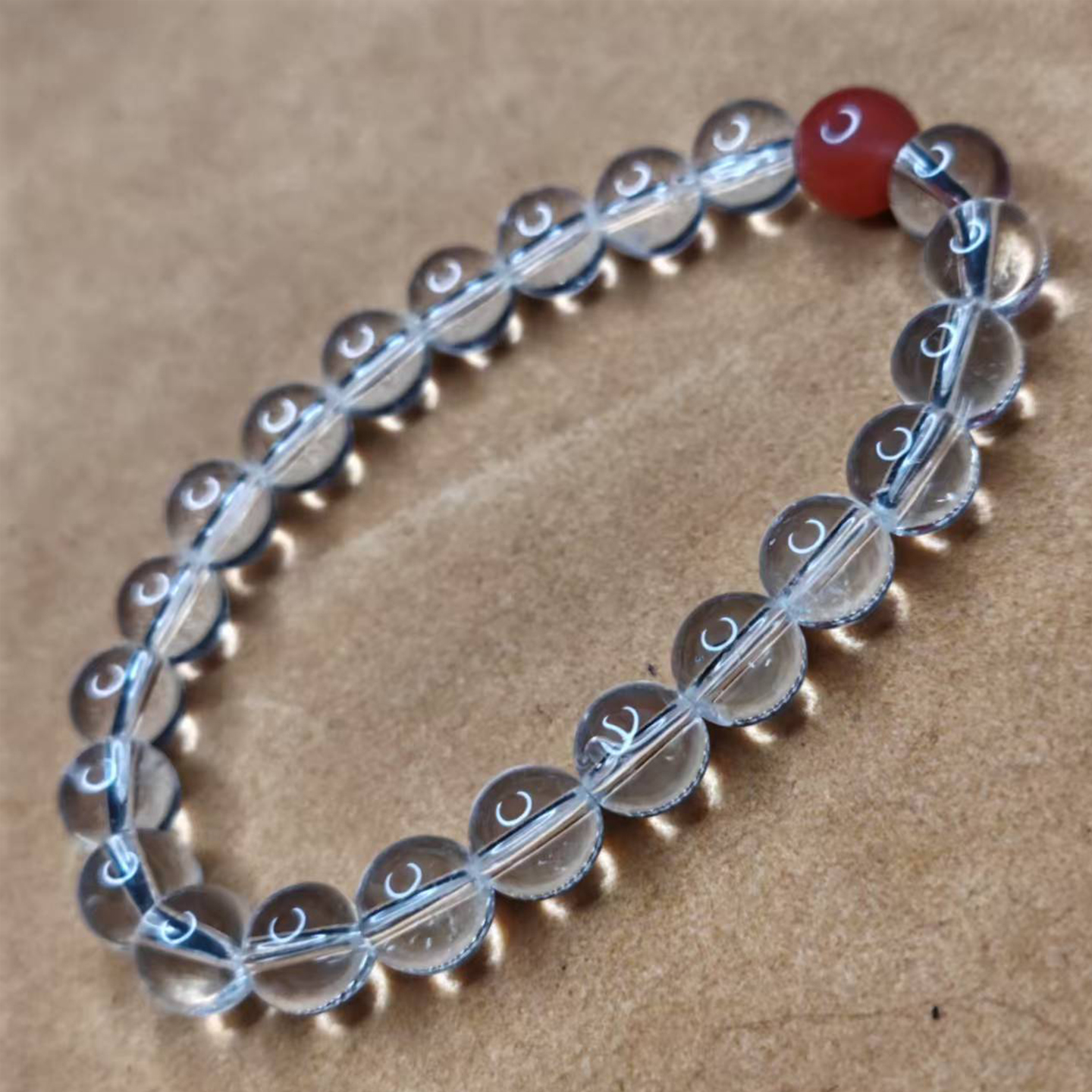 水晶DIY手串高级手工天然原矿无忧化玛瑙圆珠手链女款配饰直播