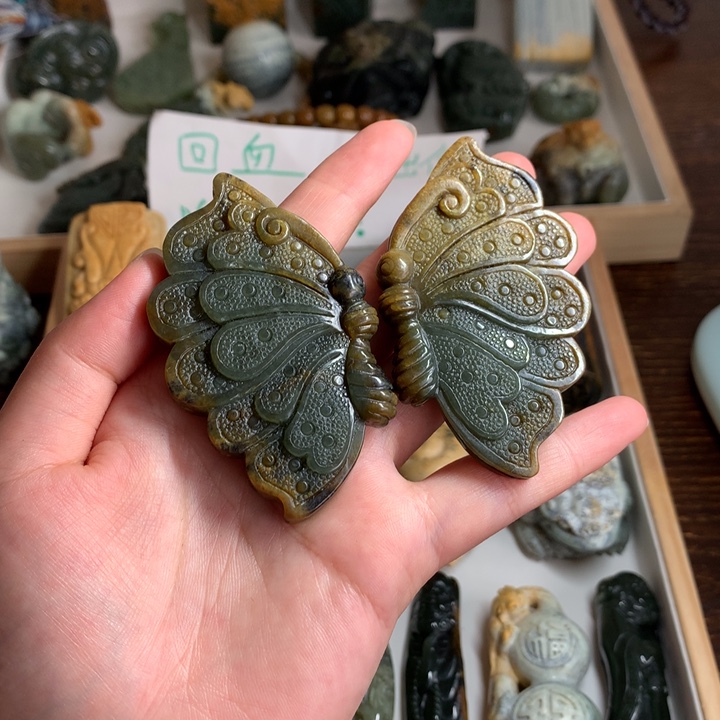 岫岩河磨玉（透闪石质玉）未镶嵌颈饰糯*