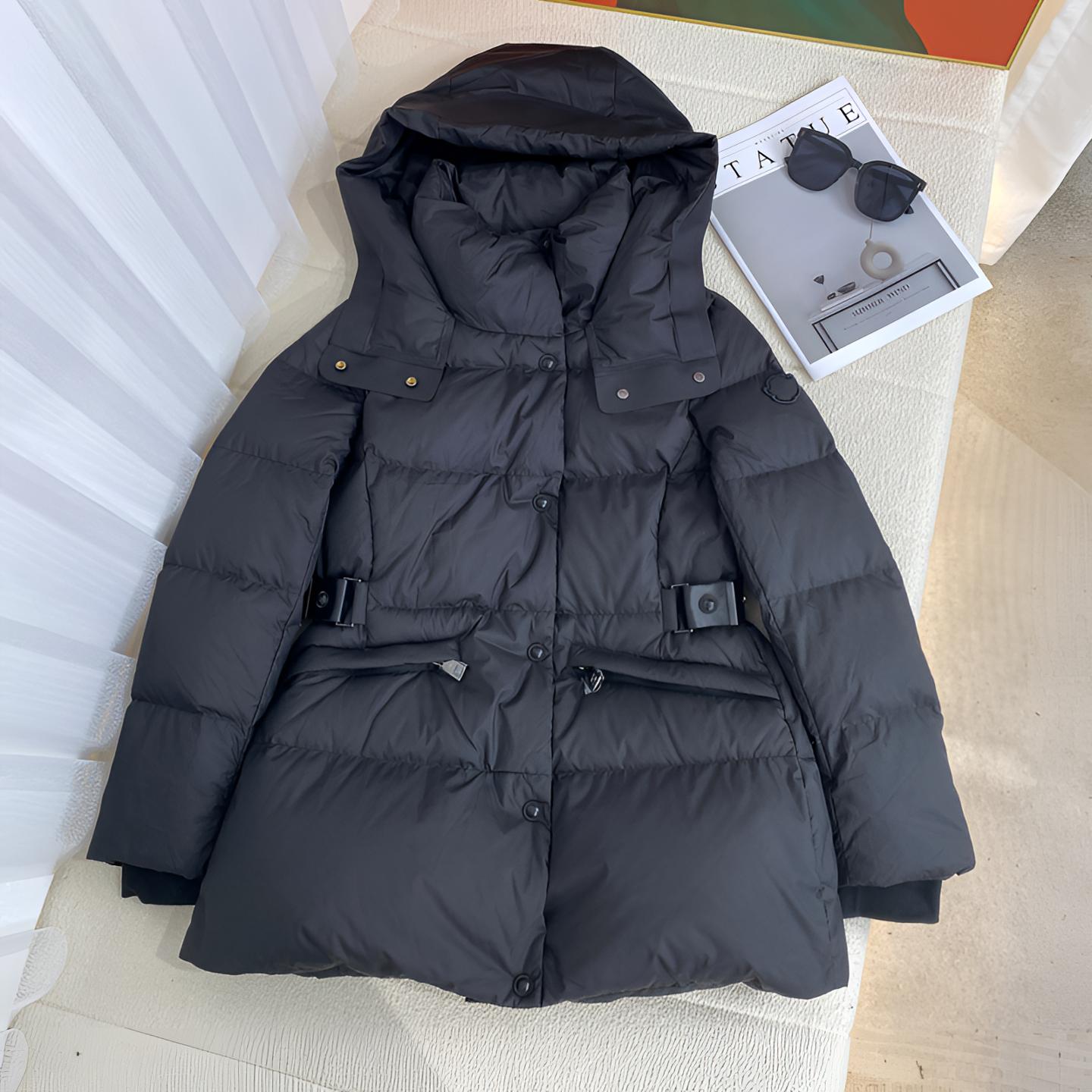 高货 90白鸭绒羽绒服女中长款小个子修身显瘦韩版连帽2025冬新款