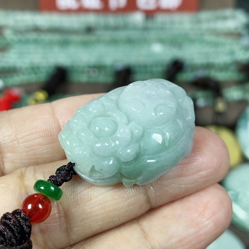 【闪购商品】翡翠颈饰未镶嵌玉吊坠翡翠玉金钱龙龟吊坠