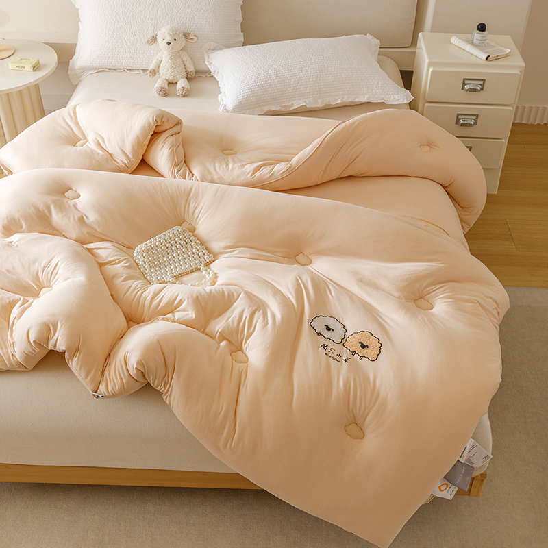 芝士暖洋羊冬被春秋被加厚冬被针织秋冬被