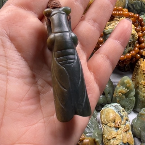 吊坠(不含链)未镶嵌岫岩河磨玉（透闪石质玉）超****