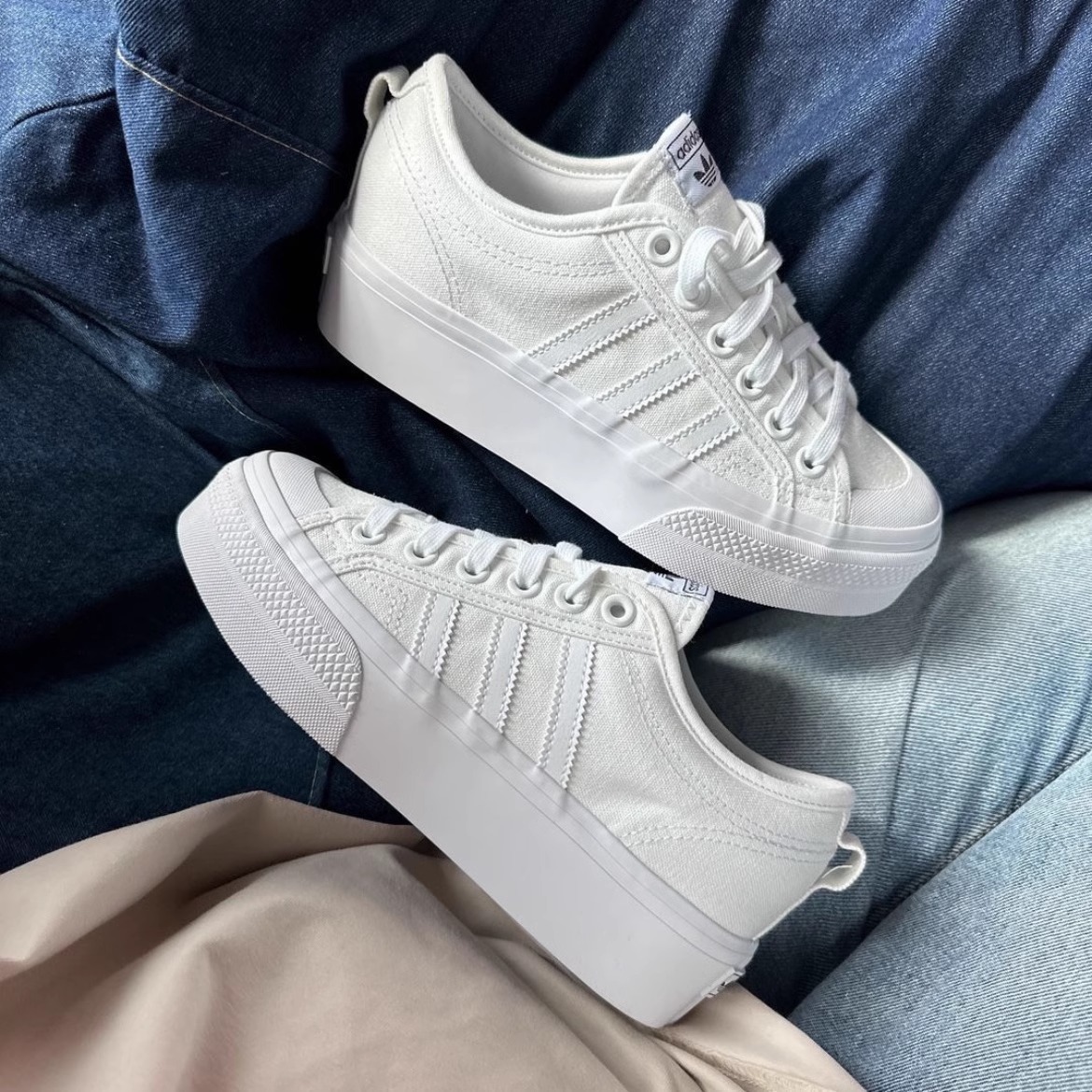 【微瑕慎拍】adidas/阿迪达斯三叶草NIZZA休闲运动耐磨板鞋 FV5322