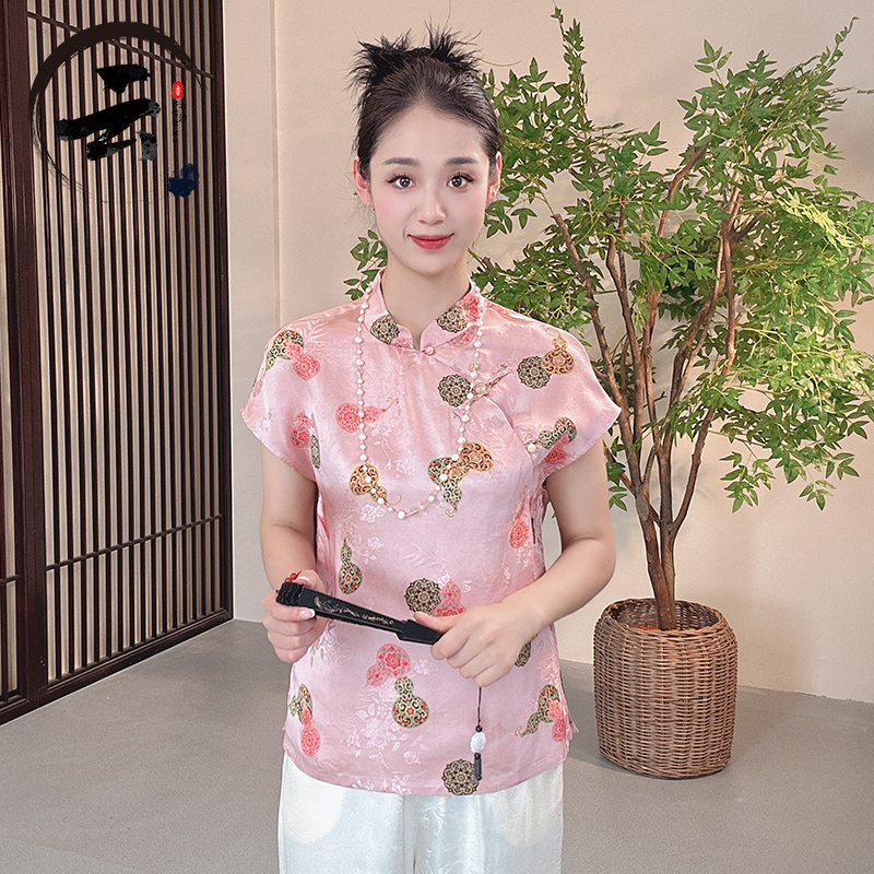 云汐7526双面穿百搭显瘦透气短袖小衫