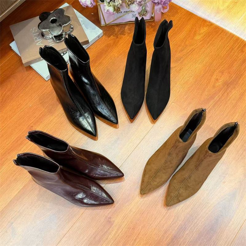 【内增高7厘米】秋冬2025厚底加绒复古显高户外休闲短筒靴