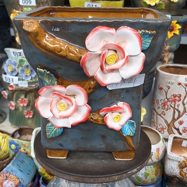 紫砂花盆粗陶材质多肉花盆