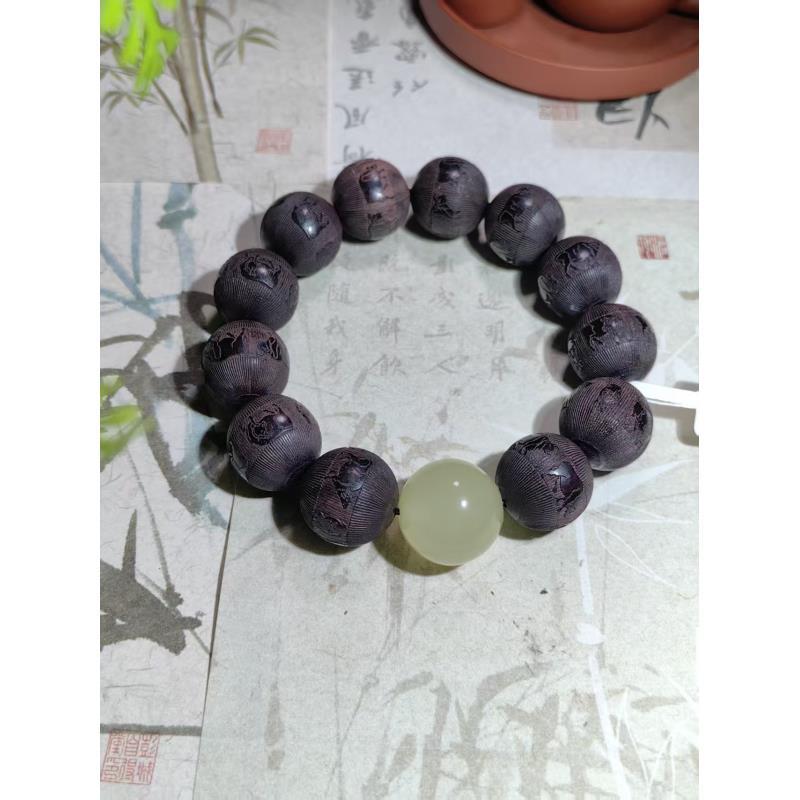 紫檀单圈手串（无礼盒）166