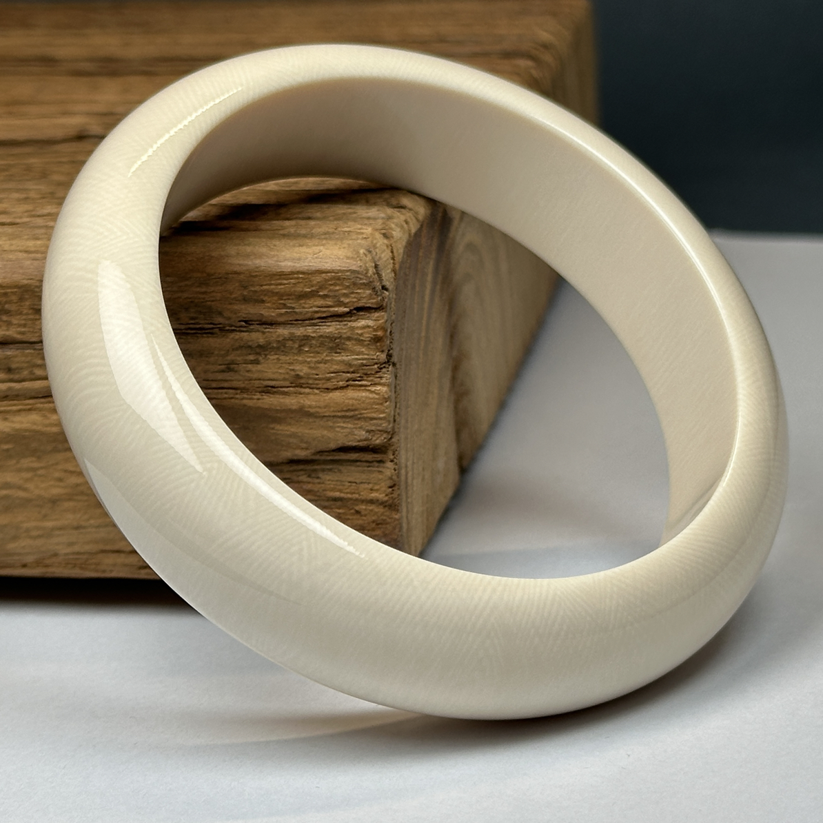 U29-08天然猛犸 5A级毕业20mm宽条手镯 72mm+支持鉴