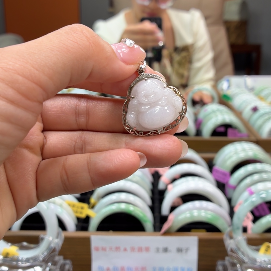 翡翠银S925镶嵌颈饰555