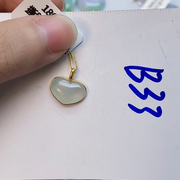 翡翠颈饰18K金镶嵌0000000