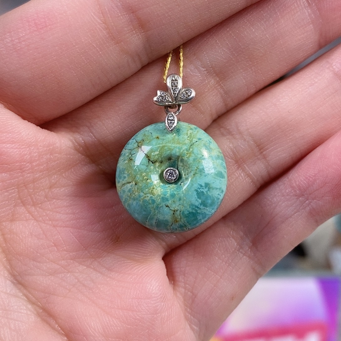 绿松石银S925镶嵌珠宝奇石