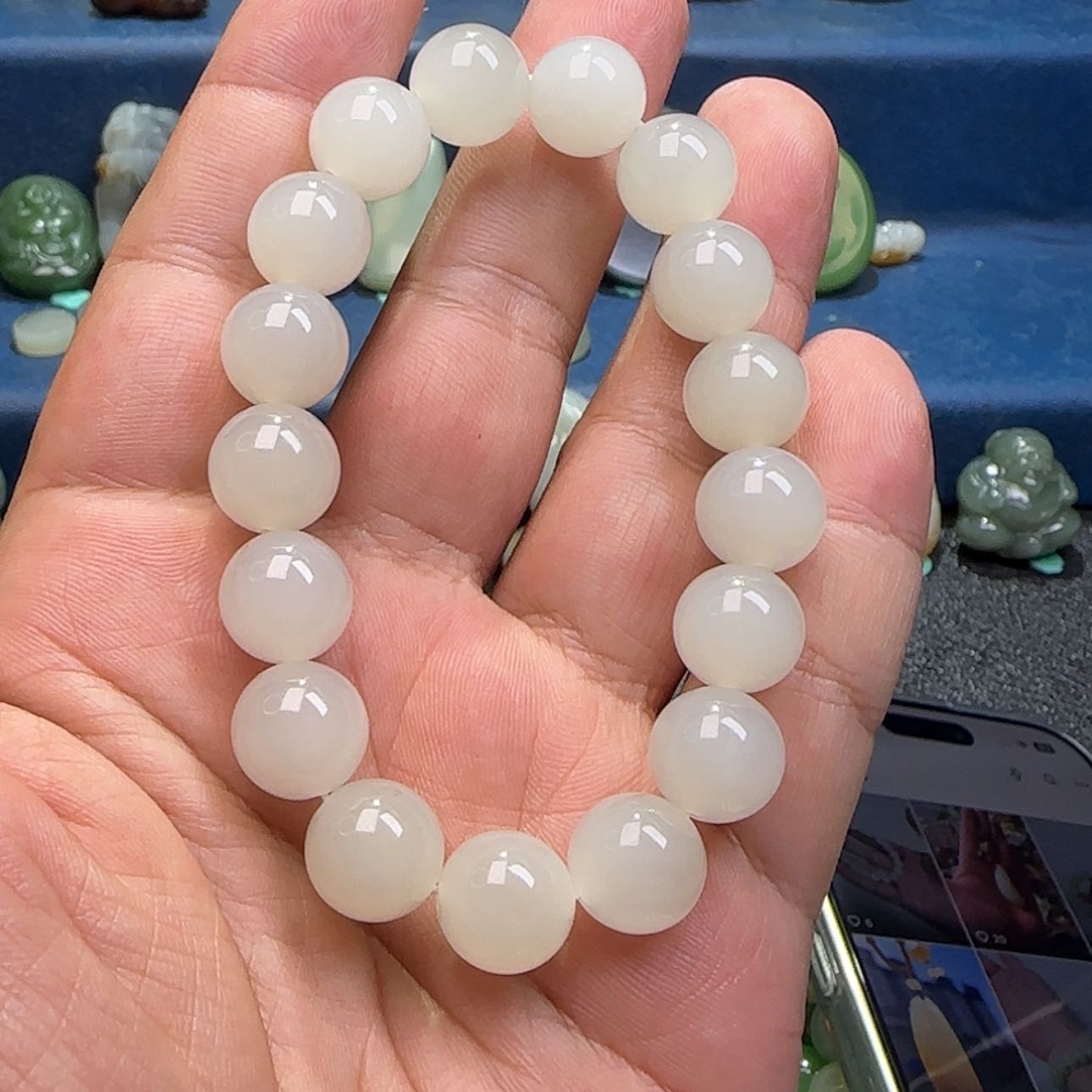 【闪购商品】和田玉手链未镶嵌神**倒