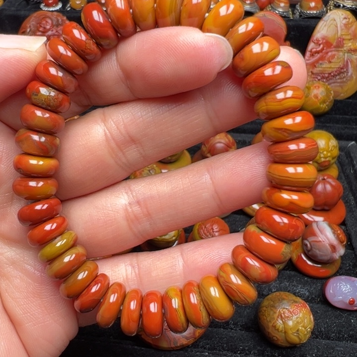 玛瑙/玉髓未镶嵌战国红