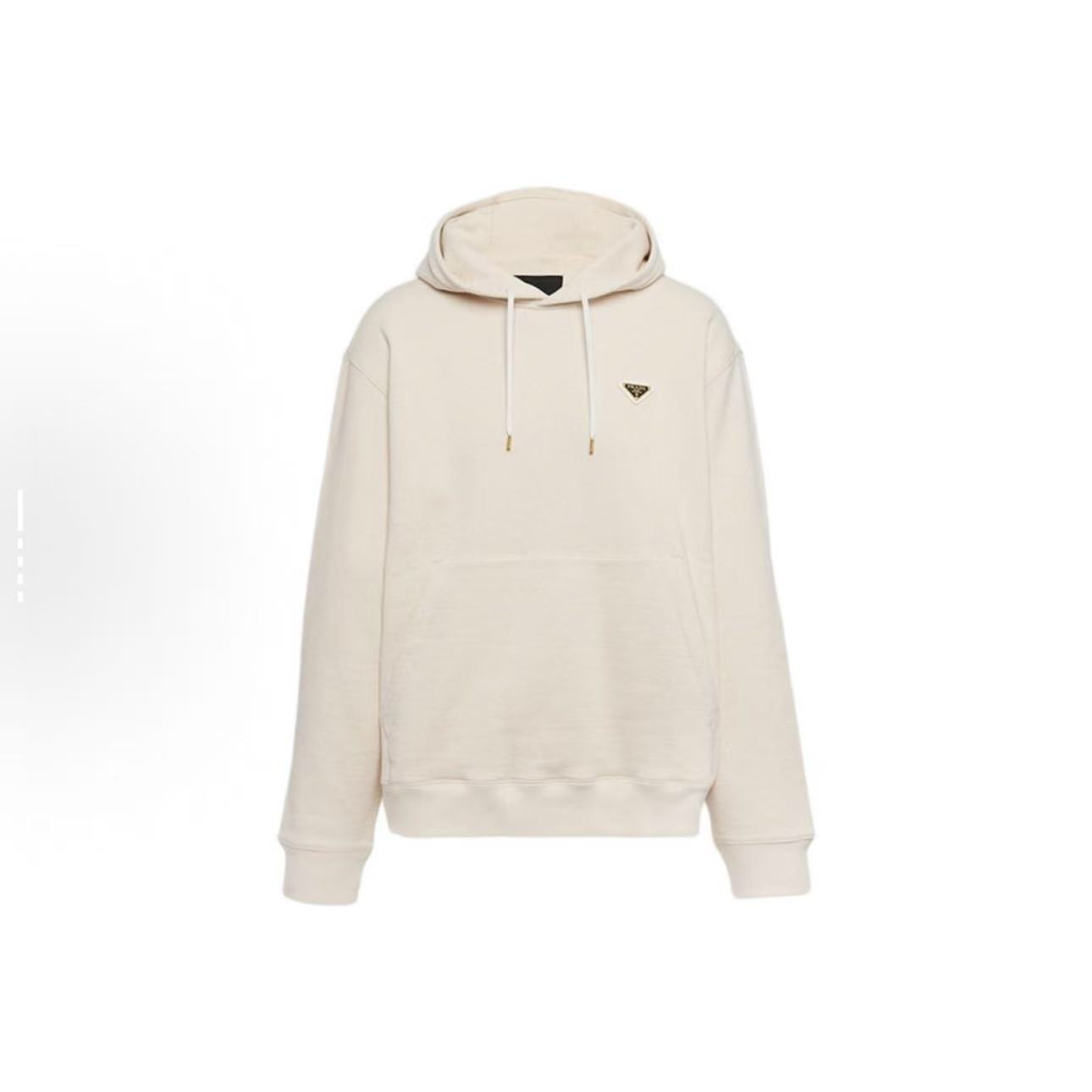 Prada/普拉达百搭黑白微标连帽宽松长袖卫衣时尚/WD