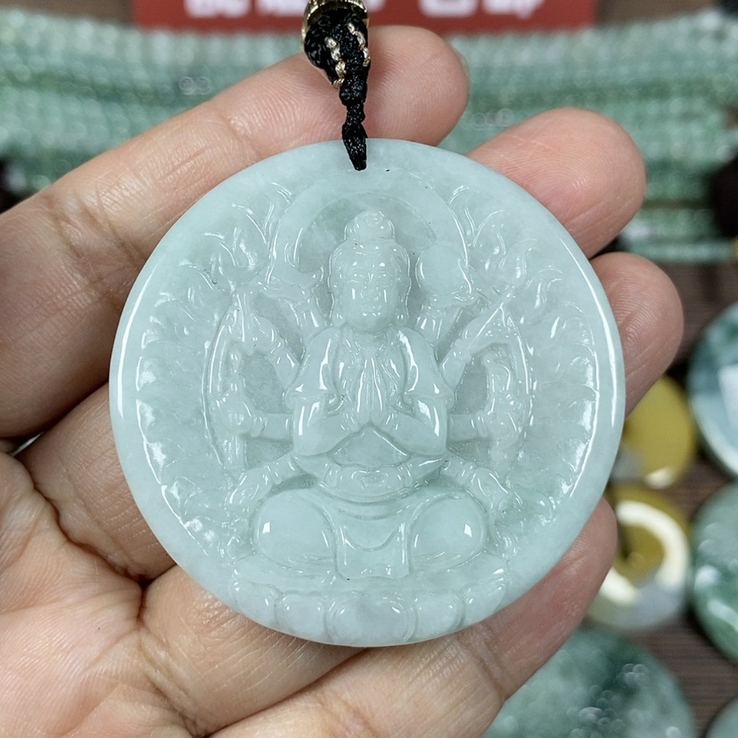 【闪购商品】翡翠颈饰未镶嵌玉吊坠翡翠玉千手观音