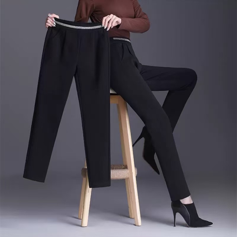 秋冬加绒直筒裤哈伦裤休闲裤春夏小脚裤时尚外穿