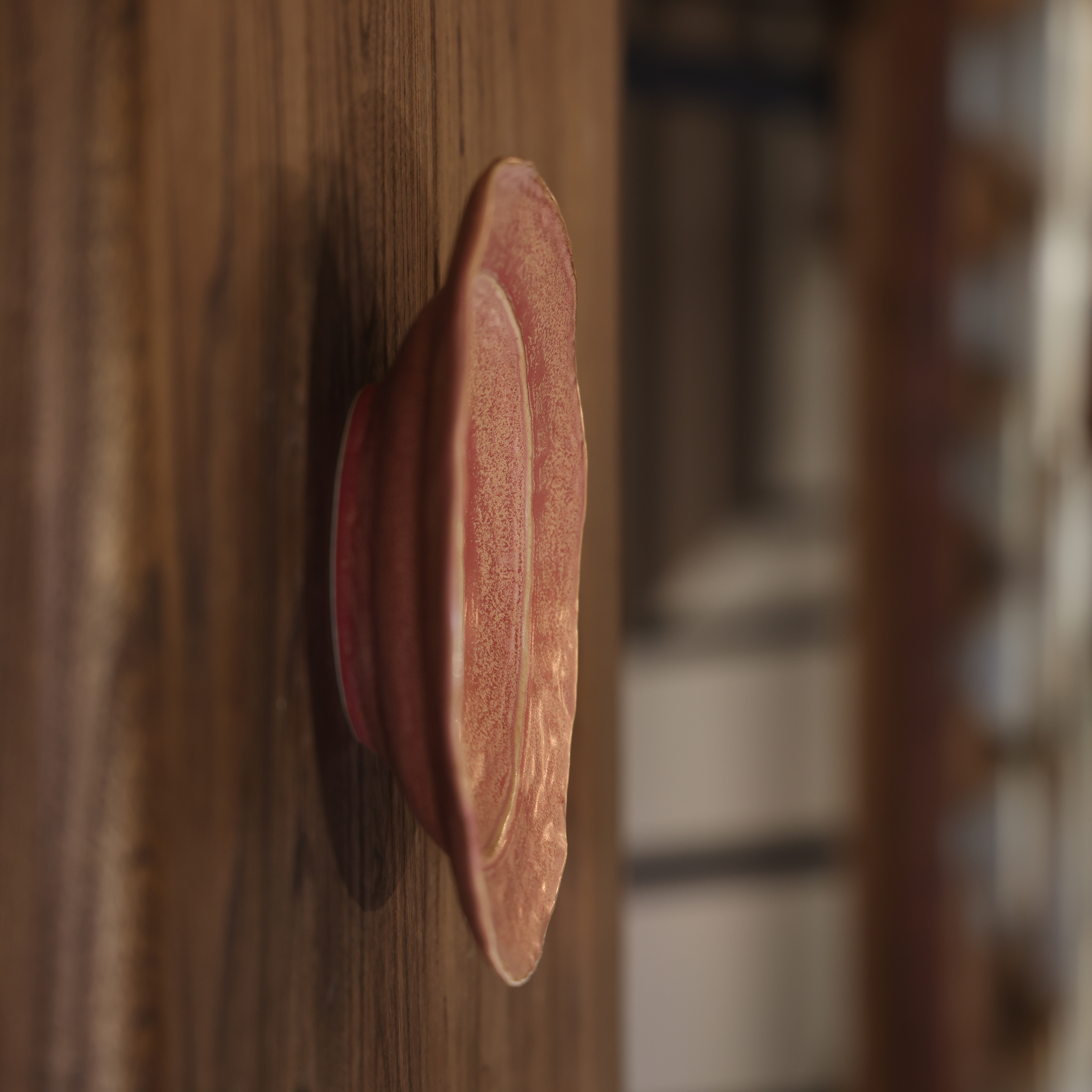 【艺家专属】嫣红色复古大深盘 22cm*3cm KLP017