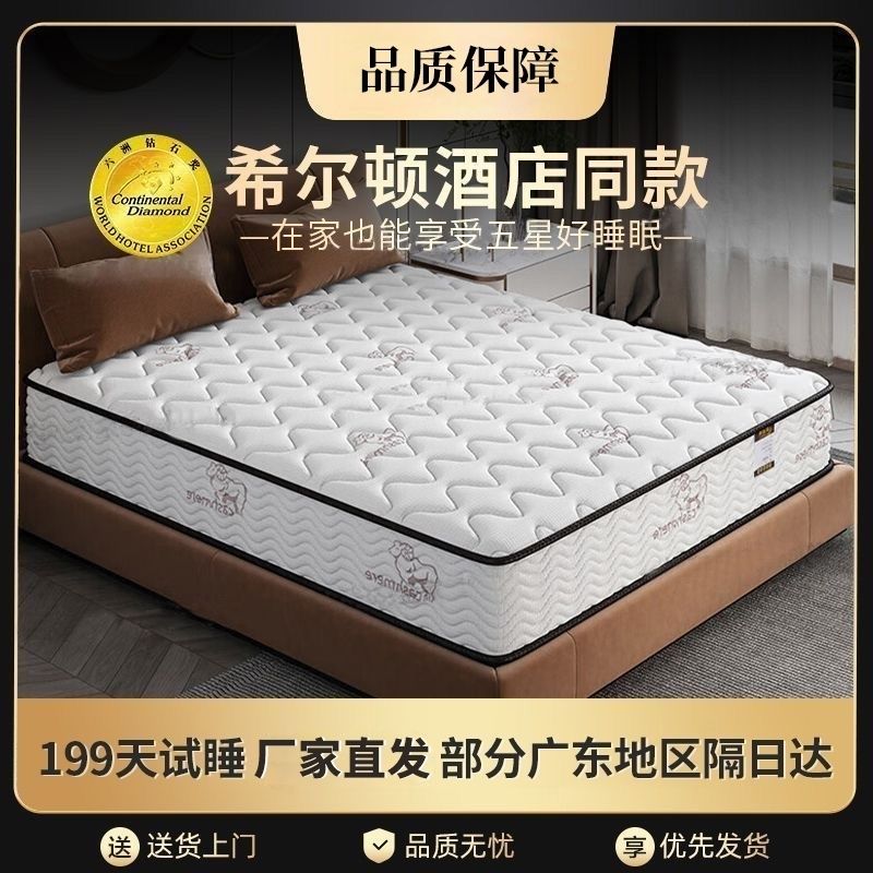 席梦思床垫软硬经济型家用乳胶两用20cm椰棕弹簧床垫租房酒店专用