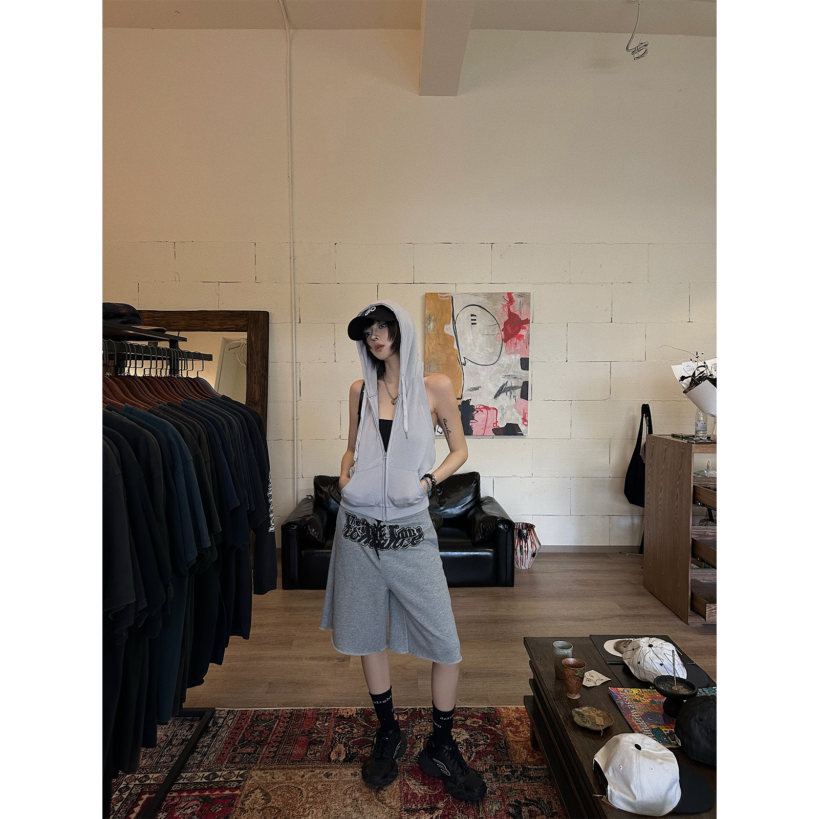 嘉仪【Z佳选择】印花系带中裤