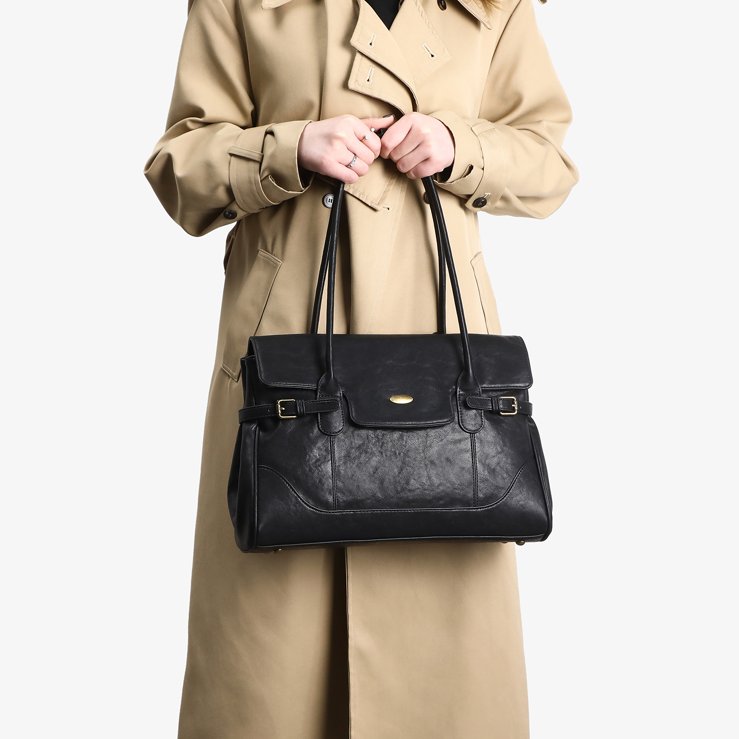 包盖盖磁扣肩包托特包经典防刮通勤包单肩包