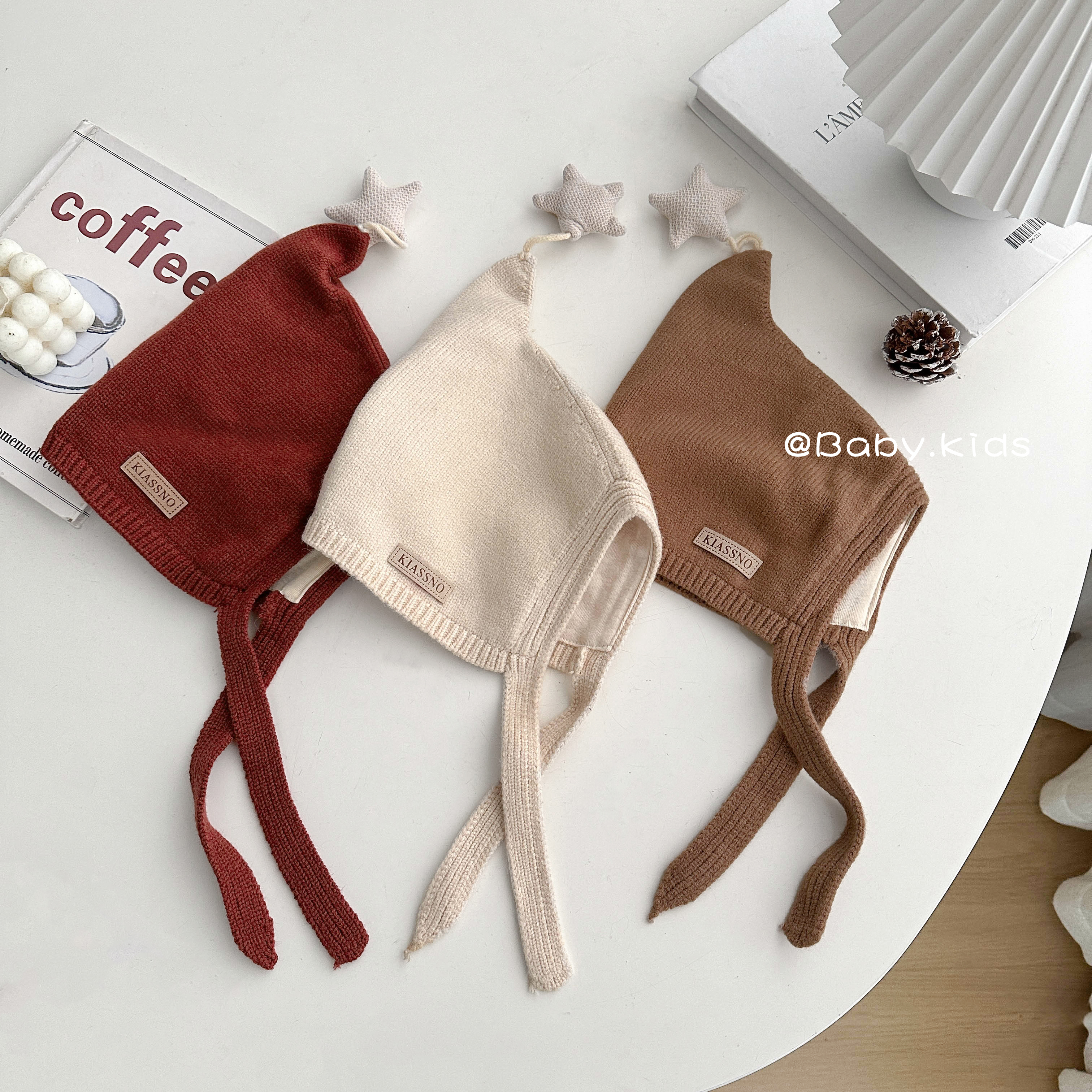 PS25D37新款韩版星星护耳帽男女洋气保暖毛线帽秋冬针织帽子百搭