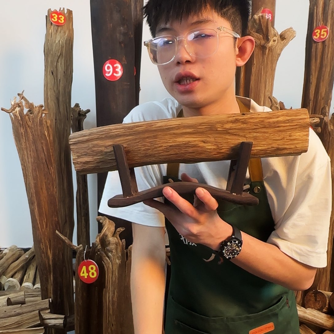 沉香摆件天然沉香原木摆件➕底座