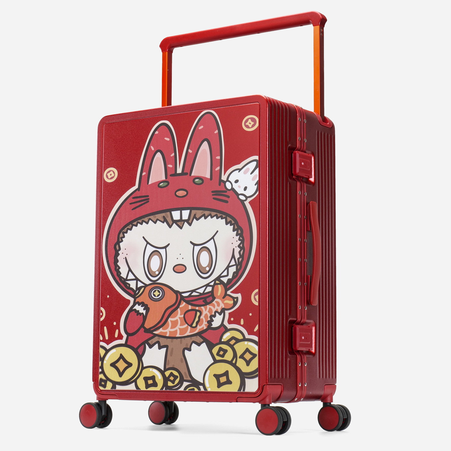 【Passion】婚庆箱红色布布宽拉杆行李箱旅行箱涂鸦高颜值拉杆箱