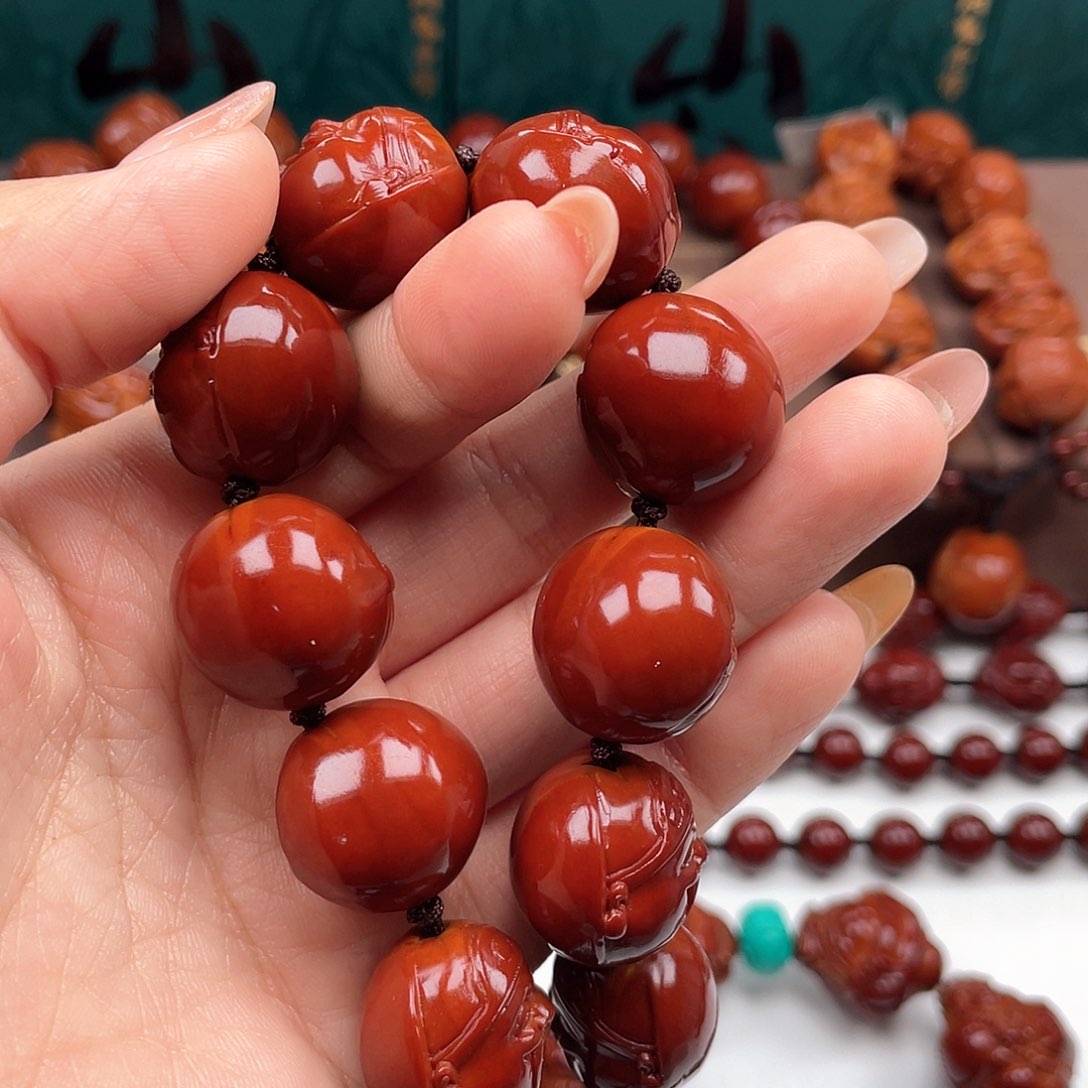 橄榄核手串强****计财神手串