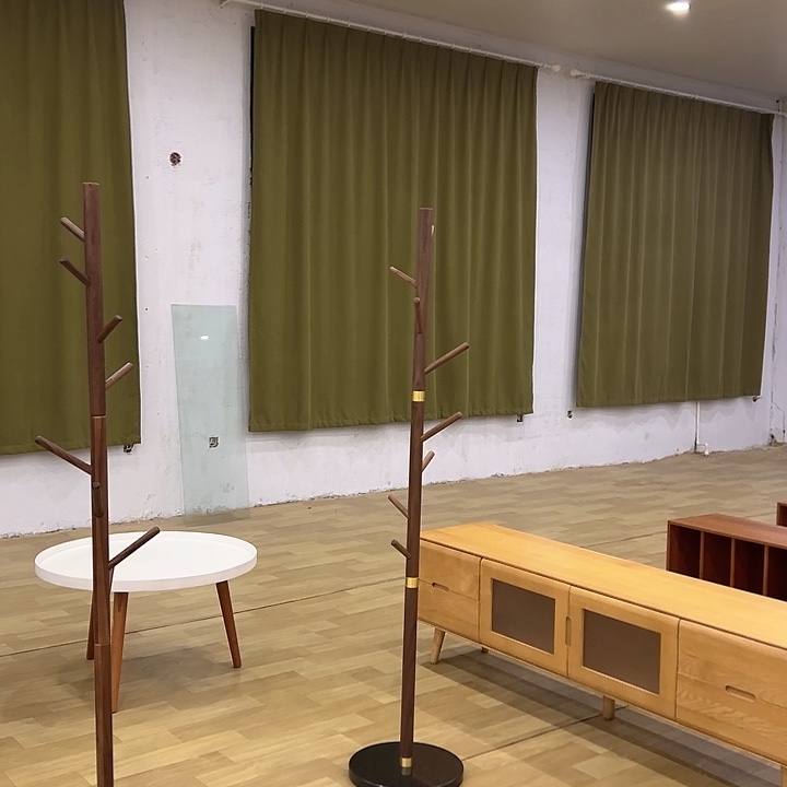 北美材福利黑胡桃木衣帽架不退不换