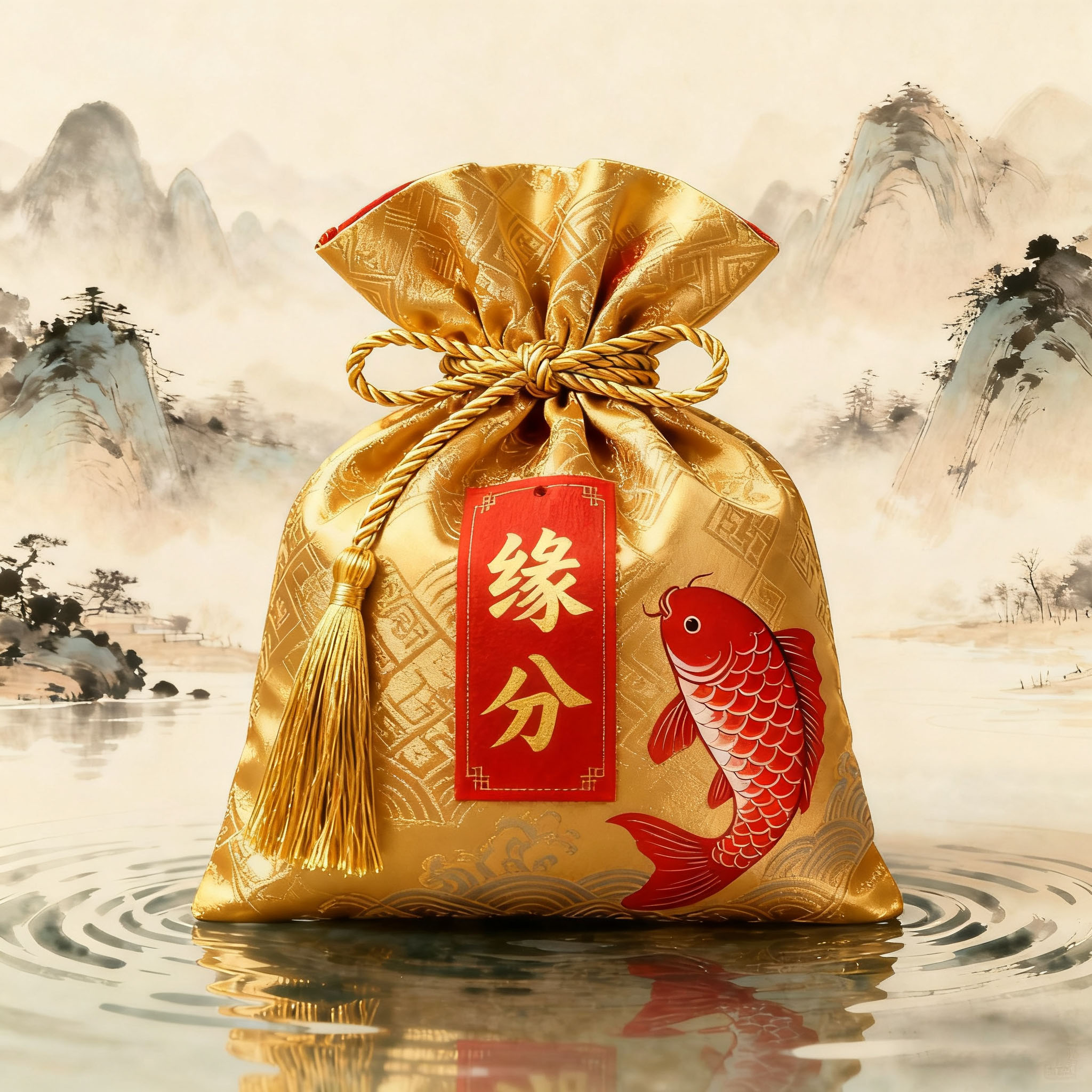 7号老师推荐 缘分手绘卡 到家福卡 3张 生肖挂饰