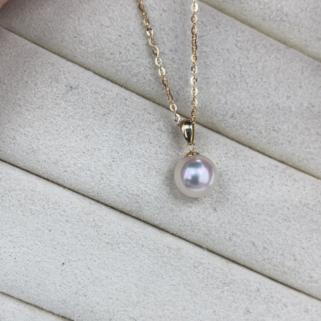 海水珍珠吊坠(赠链)18K金镶嵌