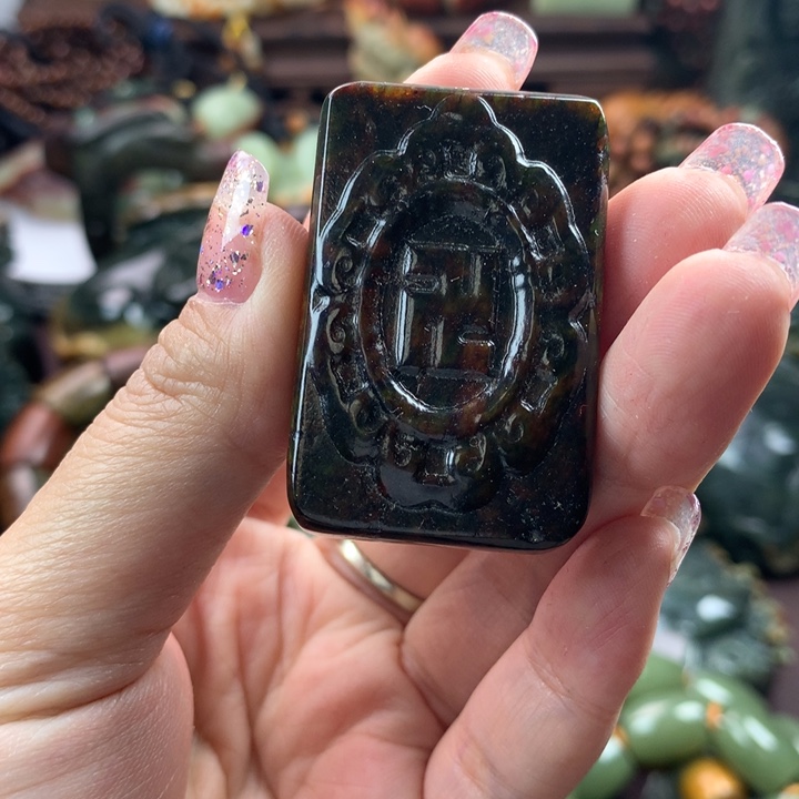 岫岩河磨玉（透闪石质玉）手把未镶嵌